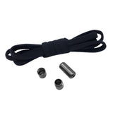 Maxbell Elastic No Tie Shoelaces Semicircle Tieless for Boots Running Shoes Children All Black