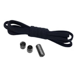 Maxbell Elastic No Tie Shoelaces Semicircle Tieless for Boots Running Shoes Children All Black