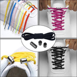 Maxbell Elastic No Tie Shoelaces Semicircle Tieless for Boots Running Shoes Children All Black