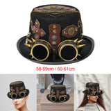 Maxbell Steampunk Top Hat Gothic Head Gear Fedora for Masquerade Cosplay Accessories 58cm-59cm