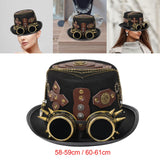 Maxbell Steampunk Top Hat Gothic Head Gear Fedora for Masquerade Cosplay Accessories 58cm-59cm