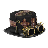 Maxbell Steampunk Top Hat Gothic Head Gear Fedora for Masquerade Cosplay Accessories 58cm-59cm