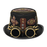 Maxbell Steampunk Top Hat Gothic Head Gear Fedora for Masquerade Cosplay Accessories 58cm-59cm