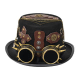 Maxbell Steampunk Top Hat Gothic Head Gear Fedora for Masquerade Cosplay Accessories 58cm-59cm