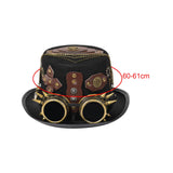 Maxbell Steampunk Top Hat Gothic Head Gear Fedora for Masquerade Cosplay Accessories 60cm-61cm