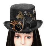 Maxbell Steampunk Top Hat Gothic Punk Adult Costume for Masquerade Cosplay Halloween 60-61cm