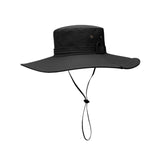 Maxbell Wide Brim Bucket Hat Polyester Fisherman Visor for Vocation Outdoors Fishing Style A Black