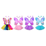 Maxbell Girls Fairy Costume Light up Butterfly Wing Tutu for Carnival Birthday Party Colorful