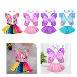 Maxbell Girls Fairy Costume Light up Butterfly Wing Tutu for Carnival Birthday Party Colorful