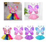 Maxbell Girls Fairy Costume Light up Butterfly Wing Tutu for Carnival Birthday Party Colorful