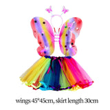 Maxbell Girls Fairy Costume Light up Butterfly Wing Tutu for Carnival Birthday Party Colorful