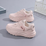 Maxbell Women's Shoes Trendy Durable Leisure Sneakers for Travel Workout Short Trips Pink 35