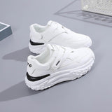 Maxbell Women's Shoes Trendy Durable Leisure Sneakers for Travel Workout Short Trips White 35