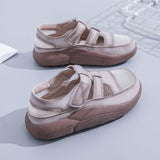 Maxbell Women's Casual Shoes Female Anti Slip Sports Shoes Thick Soled Walking Shoes 37 Khaki
