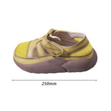 Maxbell Women's Casual Shoes Female Anti Slip Sports Shoes Thick Soled Walking Shoes 40 Yellow