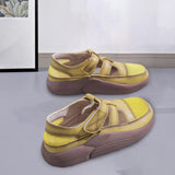 Maxbell Women's Casual Shoes Female Anti Slip Sports Shoes Thick Soled Walking Shoes 40 Yellow