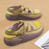 Maxbell Women's Casual Shoes Female Anti Slip Sports Shoes Thick Soled Walking Shoes 40 Yellow