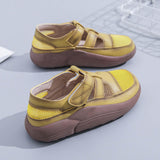 Maxbell Women's Casual Shoes Female Anti Slip Sports Shoes Thick Soled Walking Shoes 40 Yellow