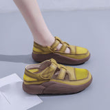 Maxbell Women's Casual Shoes Female Anti Slip Sports Shoes Thick Soled Walking Shoes 40 Yellow