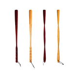 Maxbell Long Handle Boot Horn Wooden Shoe Horn for Tall Boots Pregnancy Cowboy Boots Straight Red 70cm
