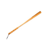 Maxbell Long Handle Boot Horn Wooden Shoe Horn for Tall Boots Pregnancy Cowboy Boots Straight Yellow 70cm
