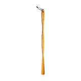 Maxbell Long Handle Boot Horn Wooden Shoe Horn for Tall Boots Pregnancy Cowboy Boots Wave Yellow 75cm