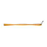 Maxbell Long Handle Boot Horn Wooden Shoe Horn for Tall Boots Pregnancy Cowboy Boots Wave Yellow 75cm