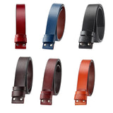 Maxbell Replacement Belt Strap Western Belt without Buckle for Men Jeans Replacement Red