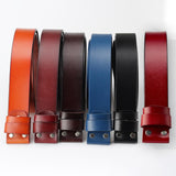 Maxbell Replacement Belt Strap Western Belt without Buckle for Men Jeans Replacement Red