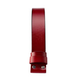 Maxbell Replacement Belt Strap Western Belt without Buckle for Men Jeans Replacement Red