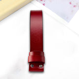 Maxbell Replacement Belt Strap Western Belt without Buckle for Men Jeans Replacement Red