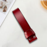 Maxbell Replacement Belt Strap Western Belt without Buckle for Men Jeans Replacement Red