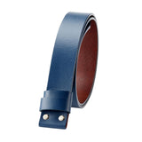 Maxbell Replacement Belt Strap Western Belt without Buckle for Men Jeans Replacement Blue