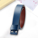 Maxbell Replacement Belt Strap Western Belt without Buckle for Men Jeans Replacement Blue