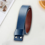 Maxbell Replacement Belt Strap Western Belt without Buckle for Men Jeans Replacement Blue