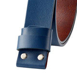 Maxbell Replacement Belt Strap Western Belt without Buckle for Men Jeans Replacement Blue