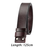 Maxbell Replacement Belt Strap Western Belt without Buckle for Men Jeans Replacement Dark Brown