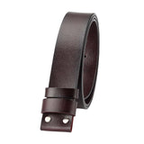 Maxbell Replacement Belt Strap Western Belt without Buckle for Men Jeans Replacement Dark Brown