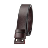 Maxbell Replacement Belt Strap Western Belt without Buckle for Men Jeans Replacement Dark Brown