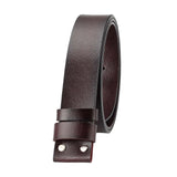 Maxbell Replacement Belt Strap Western Belt without Buckle for Men Jeans Replacement Dark Brown