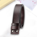 Maxbell Replacement Belt Strap Western Belt without Buckle for Men Jeans Replacement Dark Brown