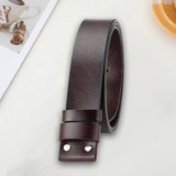 Maxbell Replacement Belt Strap Western Belt without Buckle for Men Jeans Replacement Dark Brown