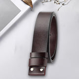 Maxbell Replacement Belt Strap Western Belt without Buckle for Men Jeans Replacement Dark Brown