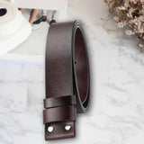 Maxbell Replacement Belt Strap Western Belt without Buckle for Men Jeans Replacement Dark Brown