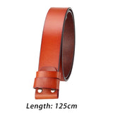 Maxbell Replacement Belt Strap Western Belt without Buckle for Men Jeans Replacement Orange