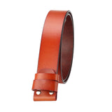 Maxbell Replacement Belt Strap Western Belt without Buckle for Men Jeans Replacement Orange