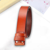 Maxbell Replacement Belt Strap Western Belt without Buckle for Men Jeans Replacement Orange