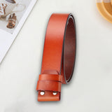 Maxbell Replacement Belt Strap Western Belt without Buckle for Men Jeans Replacement Orange