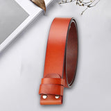 Maxbell Replacement Belt Strap Western Belt without Buckle for Men Jeans Replacement Orange