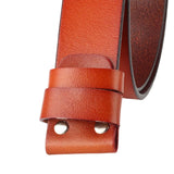 Maxbell Replacement Belt Strap Western Belt without Buckle for Men Jeans Replacement Orange